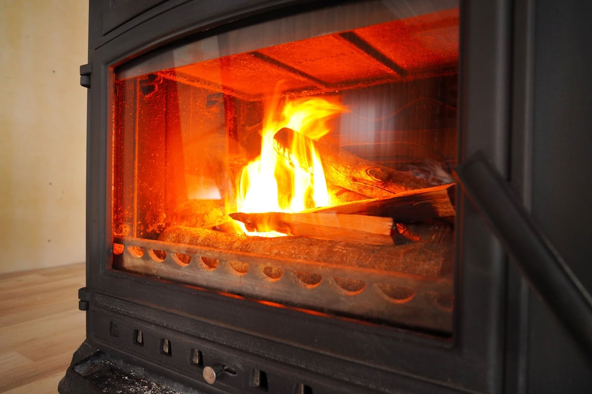 Wood burner swept and cleaned in a Haverhill living room